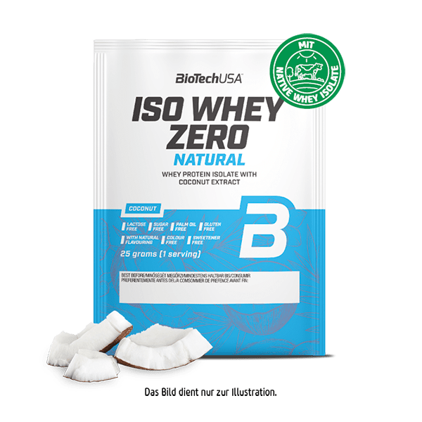 Iso Whey Zero Natural Getränkepulver auf Basis von Molkeproteinisolat - 25 g