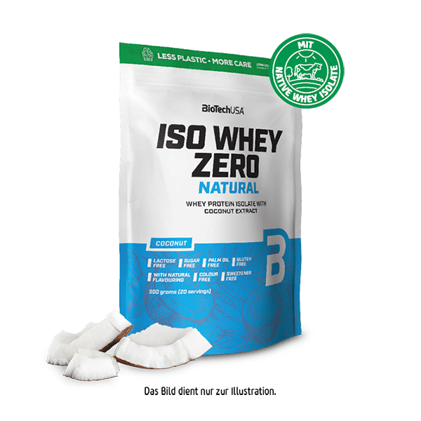 Iso Whey Zero Natural Getränkepulver auf Basis von Molkeproteinisolat - 500 g