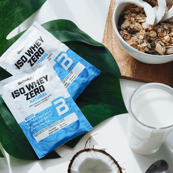 Iso Whey Zero Natural Getränkepulver auf Basis von Molkeproteinisolat - 25 g