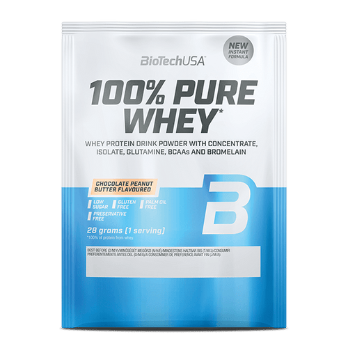 100% Pure Whey tejsavó fehérjepor - 28 g - BioTechUSA Hungary