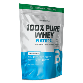 100% Pure Whey Natural tejsavófehérje - koncentrátum italpor - 400 g - BioTechUSA Hungary