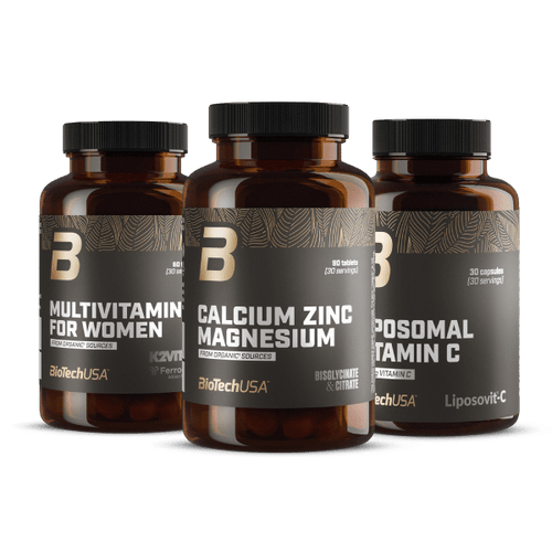 Multivitamin For Women + Calcium Zinc Magnesium + Liposomal Vitamin C from organic sources
