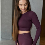SEAMLESS LONG-SLEEVE CROP Női hosszú ujjú felső