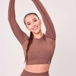SEAMLESS LONG-SLEEVE CROP Női hosszú ujjú felső